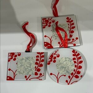 Set of 3 frame ornaments